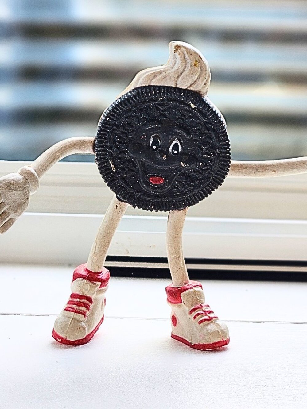 Vintage 1991 Nabisco Oreo Cookie Man Bendable Figure